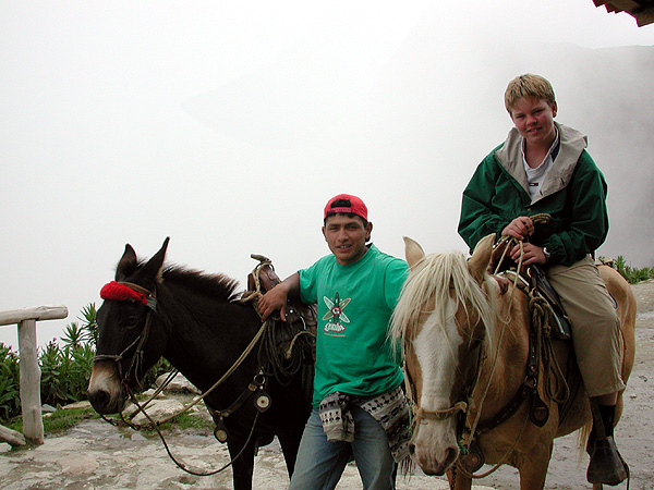Abundio, Shay, mula, and caballo