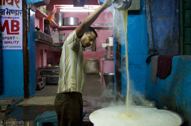 making curd / jodhpur, india