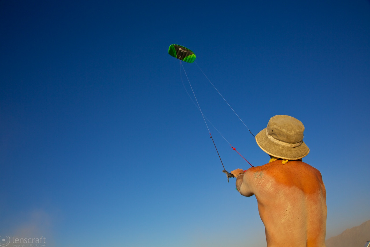 kite flying at the airport / black rock city, nevada