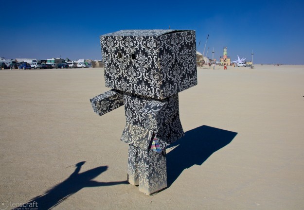 sad paisley robot gets a hug / black rock city, nevada