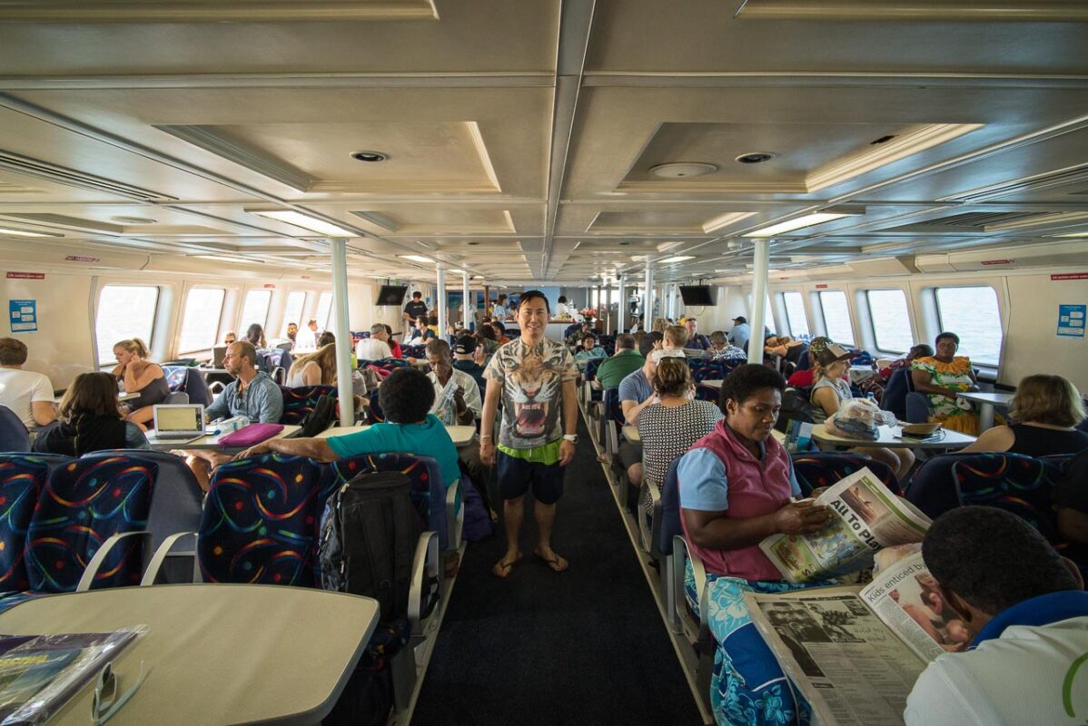 aboard the catamaran / fiji